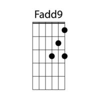 faad9 guitare accord icône vecteur