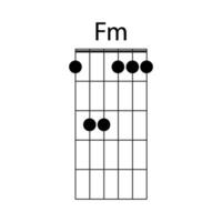 fm guitare accord icône vecteur