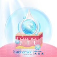 la niacinamide, la niacine, nicotinique acide sérum peau se soucier cosmétique, vecteur