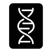 génétique glyphe icône Contexte blanc vecteur