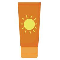 soin de la peau bouteille tube crème solaire écran solaire 50 spf pour visage et corps vecteur illustration