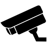 illustration vidéosurveillance surveillance caméra icône Sécurité concept isolé plat vecteur conception