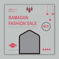 Ramadan mode vente social médias bannière Publier modèle vecteur