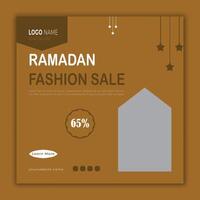 Ramadan mode vente social médias bannière Publier modèle vecteur