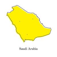 saoudien Saoudite carte vecteur. vecteur