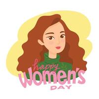 8 mars, international aux femmes journée. salutation conception pour carte, prospectus, affiche, bannière, invitation. vecteur