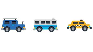 collection de transport véhicules vecteur icône ensemble