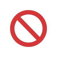 non signe, interdire vecteur icône, Arrêtez symbole, rouge cercle avec oblique doubler.