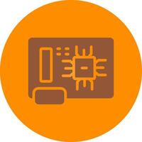 conception d'icône créative de carte de circuit imprimé vecteur