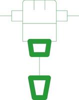 ligne vert pente conception vecteur