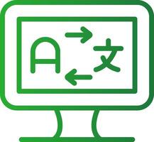 en ligne Langue prof Créatif icône conception vecteur