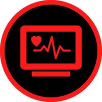 conception d'icône créative moniteur ecg vecteur