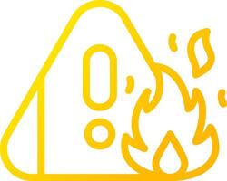 conception d'icône créative d'avertissement d'incendie vecteur