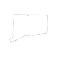 Connecticut contour carte vecteur