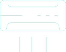 conception d'icône créative de climatiseur vecteur