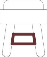 conception d'icône créative de tabouret vecteur