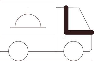 conception d'icône créative camionnette de livraison vecteur