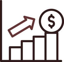 conception d'icône créative de profit vecteur