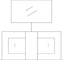 conception d'icône créative de meuble tv vecteur