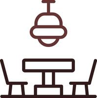 conception d'icône créative de table à manger vecteur