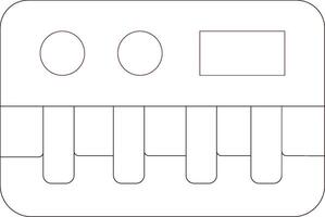 conception d'icône créative de piano vecteur