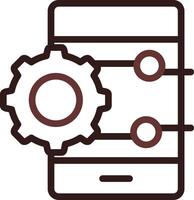 projet la gestion app Créatif icône conception vecteur