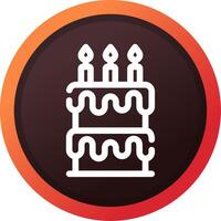conception d'icône créative de gâteau d'anniversaire vecteur