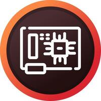 conception d'icône créative de carte de circuit imprimé vecteur