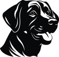 silhouette Labrador retriever chien logo vecteur