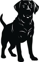 silhouette Labrador retriever chien logo vecteur