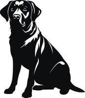 silhouette Labrador retriever chien logo vecteur