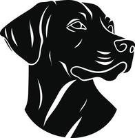 silhouette Labrador retriever chien logo vecteur