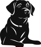 silhouette Labrador retriever chien logo vecteur