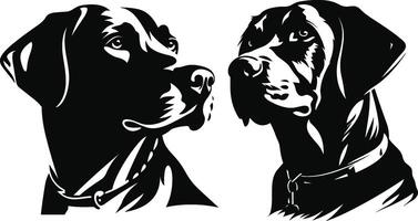 silhouette Labrador retriever chien logo vecteur