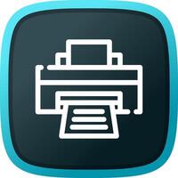 conception d'icône créative d'imprimante vecteur