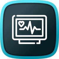 conception d'icône créative moniteur ecg vecteur