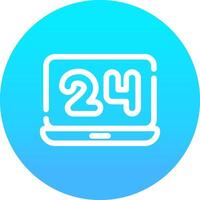 conception d'icônes créatives 24 heures sur 24 vecteur