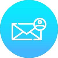conception d'icône de création de courrier électronique de contact vecteur