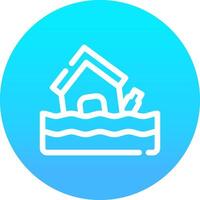 conception d'icône créative d'inondation vecteur