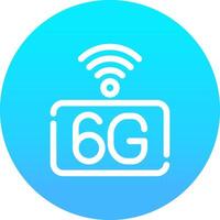 6g réseau Créatif icône conception vecteur