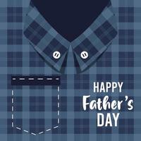 carte de fête des pères heureux avec chemise masculine vecteur