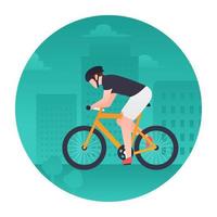 concepts de cyclisme à la mode vecteur