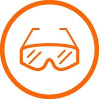 conception d'icônes créatives de lunettes de laboratoire vecteur
