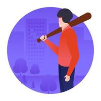 concepts de baseball à la mode vecteur