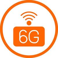 6g réseau Créatif icône conception vecteur