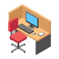 concepts de bureau d'ordinateur vecteur