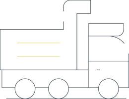 conception d'icône créative de camion à benne basculante vecteur