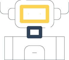 conception d'icône créative de robot industriel vecteur