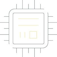 conception d'icône créative de micropuce vecteur