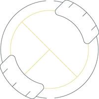 conception d'icône créative de volant vecteur